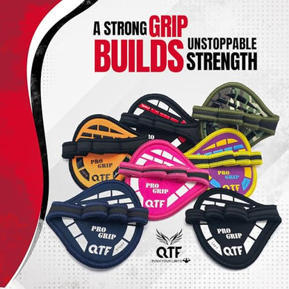 QTF Gym Grips Pads - Neoprene Gloves Gym Palm Protector Weight Lifting Grips Replacement of Workout Gloves Men and Women - Lifting Grip Pads for Weightlifting, Calisthenics.