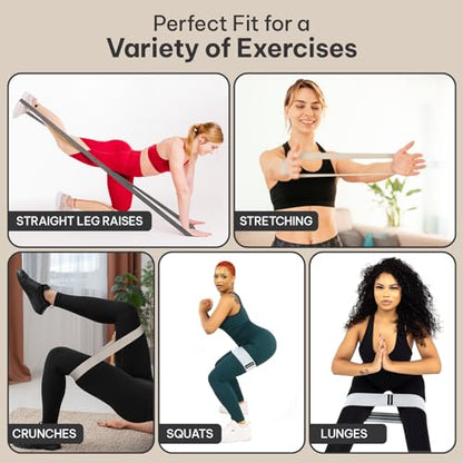 3-in-1 Exercise & Toning Kit – Non-Slip Fabric Booty Bands, Strength Resistance Bands & Core Sliders – Total Body Home Gym for Glutes, Legs & Abs – Portable Fitness Set with Carry Bag