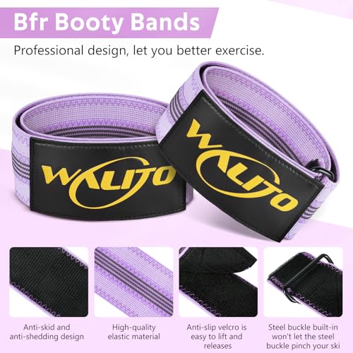 BFR Booty Bands for Women Glutes - Blood Flow Restriction Bands with Weekly Plan for Legs, Butt & Hip Building, Occlusion Bands for Workouts, Best Fabric Bands for Squat Butt & Thigh