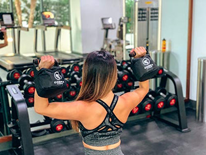 6 Pcs Adjustable Heavy Fitness Power Sandbag, Portable Adjustable Canvas Sand Kettlebell Soft Sand Bag, Weightlifting Dumbbell for Home Training, Fitness, Yoga Workout, Small, Medium, Large