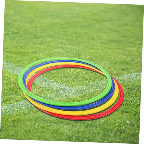 TOYANDONA 4pcs Soccer Training Rings Plastic Agility Training Circles Speed and Agility Drills Jumping Ring for Enhanced Coordination