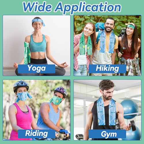 30 Pcs Tennis Cooling Towels for Neck and Face 40 x 12 Inch Tennis Sports Team Gifts Workout Ice Towels for Gym Sweat Microfiber Breathable Chilly Bulk Neck Wraps for Athletes Camping Travel Yoga - style: Tennis