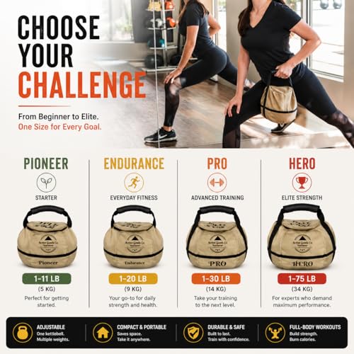 ActiveGoodsCo. Kettlebell Sandbag for fitness workout, different sizes Up to 75lb.