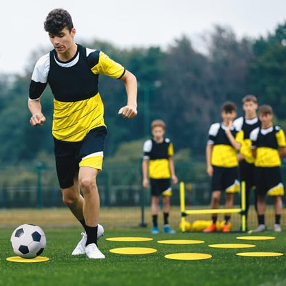 6 Pcs Poly Spots Markers Sports Training for Gym Floor Soccer Basketball Speed Agility Training Field Marking Equipment