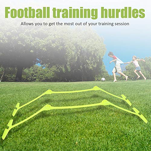 Akozon Speed Training Hurdles, 2pcs Football Soccer Aids Adjustable Multipurpose portable hurdle for Yellow Hurdle Set (2pcs)