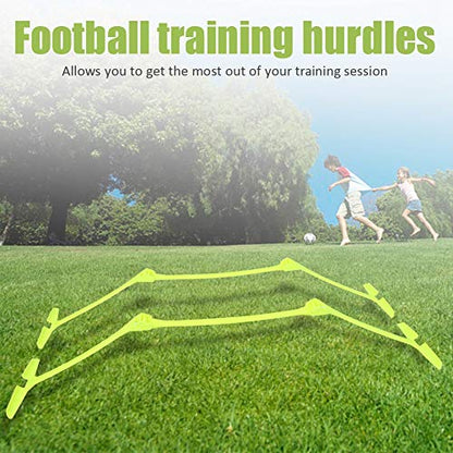 Akozon Speed Training Hurdles, 2pcs Football Soccer Aids Adjustable Multipurpose portable hurdle for Yellow Hurdle Set (2pcs)