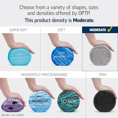 OPTP Silver AXIS Moderately Firm Foam Roller – Round, Silver, 36" x 6" - size: 36" x 6" Round