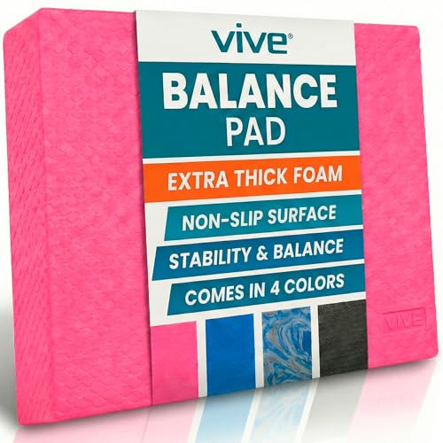Vive Balance Pad - Foam Large Yoga Mat Trainer for Physical Therapy, Stability Workout, Knee and Ankle Exercise, Strength Training, Rehab - Chair Cushion for Adults, Kids, and Travel