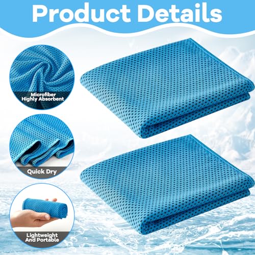 120Pcs Cooling Towels for Neck and Face 40 x 12 Inch Workout Ice Towel for Gym Sweat Microfiber Breathable Chilly Bulk Neck Wraps for Yoga Athletes Hiking Camping Travel Running Golf Outdoor Sport