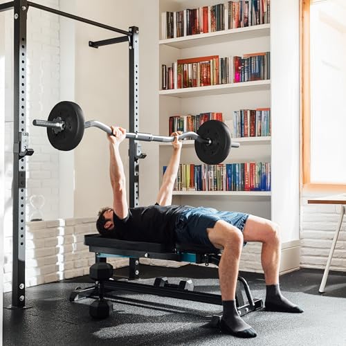 Yaheetech Curl Bar with Weights Adjustable Dumbbell Barbell Set with Weights Strength Training Bars Black - size: 44 lbs