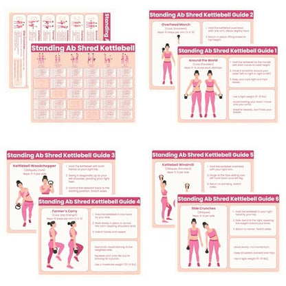 30-Day Standing Ab Kettlebell Workout Plan – Core Training Program, Exercise Charts, No Floor Ab Routine for Home Gym, Step-by-Step Guides + Workout Schedule