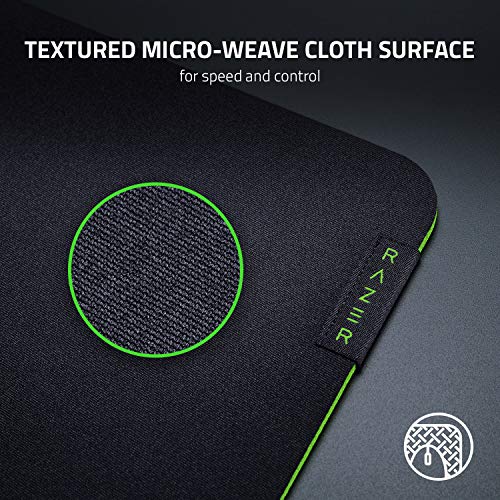 Razer Gigantus V2 Cloth Gaming Mouse Pad (Large), Thick, Classic Black - color: Classic Black, size: Large