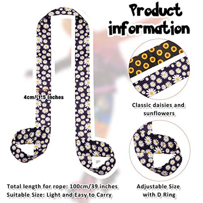 Skylety 2 Pcs Roller Skate Leash Adjustable Stretching Skate Boot Shoulder Strap Carrier for Child Women Men Skating - style: Bouquet Style