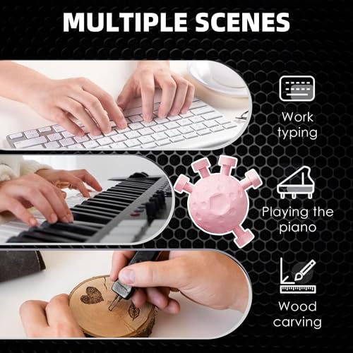 Finger Grip Strengthener,2026 New Hand Forearm Ball Strengthener Wrist Strengthening Guitar Finger Gripper Finger Exerciser Gripper Tool for Gym, Piano and Guitar Training - color: Pink