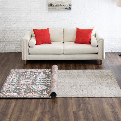 Mohawk Home Non Slip Rug Pad 2' 6" x 8'- 1/4" Thick Felt + Latex Rubber Gripper - Dual Surface Cushion for Hardwood, Carpet, Tile Floors, Made in USA - size: 2'6" x 8' (Runner), style: 1/4 Inch Dual Surface Rug Pad