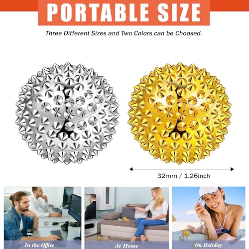 Magnet Balls - Hand & Foot Massage Ball, Spiky Massage Orb, 3.2cm Gold