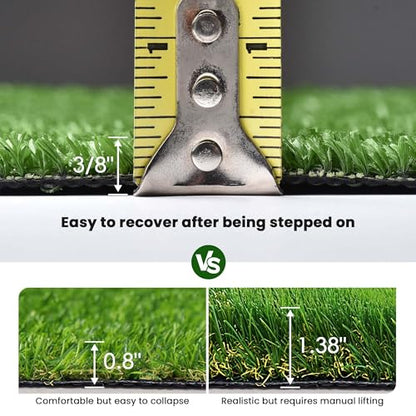 Yescom Sports Workout Outdoor Gym Flooring Turf for Crossfit Training Sled - size: 0.4"H-5'x65'(325Sq.Ft)
