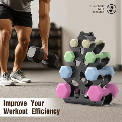 5-Tier | 4-Tier Dumbbell Rack Only Weight Racks For Free Weights Dumbbell Tower (No Dumbbells Rack Only) - size: 4-Tier Rack Only