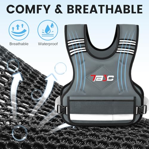 TB3C Adjustable Weighted Vest Woman, 4-10/11-20/20-30 LB Weight Vest for Women, Plus Size Womens Weighted Vest - color: Grey, size: 11-20LB
