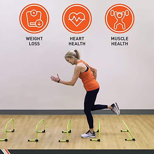 Body Sport Adjustable Athletic Speed Training Hurdles, Jumping & Speed Training Fitness Equipment, Hurdles for Track & Field, Basketball, Soccer & More