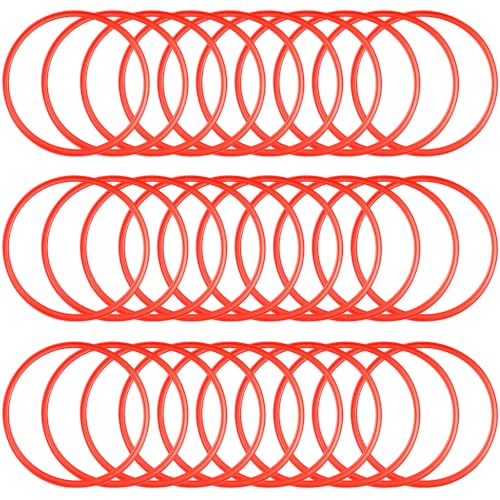 Agility Rings Speed and Agility Training Rings Exercise Speed Circle Jumping Hoops for Training Toss Equipment - color: Red, size: 15 Inch
