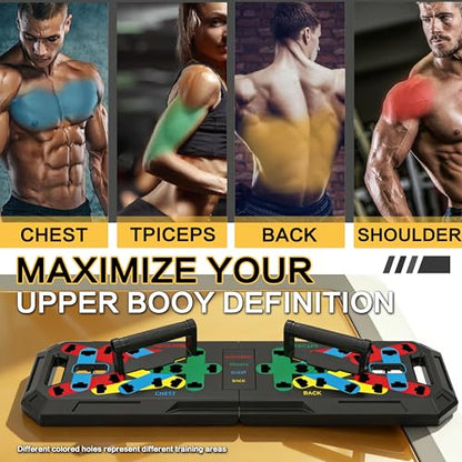 IUT Solid Push Up Board 15 in 1 Home Workout Equipment Multi-Functional Pushup Stands System Fitness Floor Chest Muscle Exercise Professional Equipment Burn Fat - color: M5