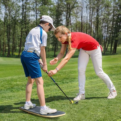 Rocalt Golf Pressure Plate, Golf Weight Shift Board Swing Trainer Aid, Balance Board for Pressure Shift, Tempo, Stability and Consistent Contact, Indoor Outdoor Golf Training Equipment for Men Women