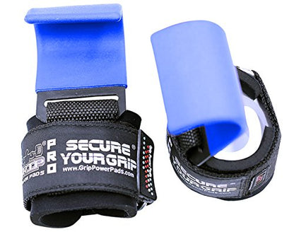 Weight Lifting Rod Hooks Heavy Duty Wrist Wraps Power Weight Lifting Training Gym Grips Straps Set of 2 - color: Classic Blue, size: WOMEN-Wrist Size Small/Medium
