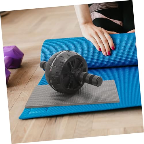 STOBAZA Quiet Exercise Ab Roller Wheel with Knee Pad Material Multi-angle Stability for Abdominal Arms Shoulders Workout Suitable for Men Women Beginners and Experts