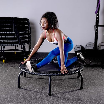 JumpSport 44" PRO Fitness Trampoline Model 530, Professional Rebounder, Adjustable Bounce, Elastic Cord System, 3-Piece Frame, Large Jump Surface, Low-Impact Cardio & Strength Training, 325lb Capacity