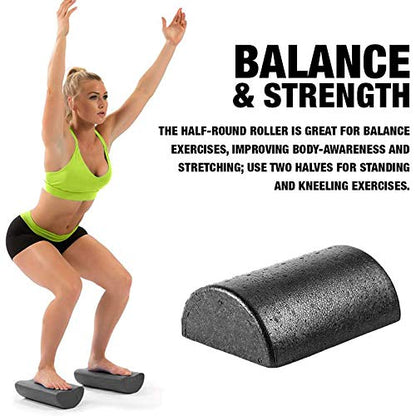 1Pair 30cm Half Round Foam Roller for Yoga Sport Balance Pad Yoga Blocks