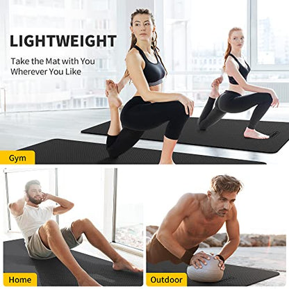 CAMBIVO Extra Wide Yoga Mat for Women and Men (72"/84"x 32"x 1/4") TPE Workout Mat, Non-slip Large Exercise Fitness Mat for Yoga, Pilates, Workout