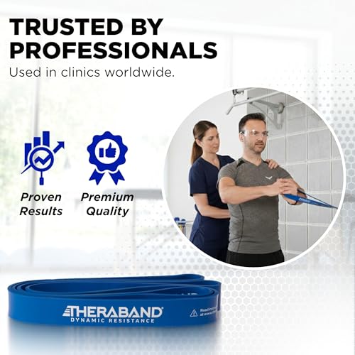 THERABAND High Resistance Band, Heavy Elastic Super Band for Full Body Workouts, Physical Therapy, Strength Training, Durable 41” Loop Exercise Band, 35 lbs Resistance - size: Heavy (35 lbs)