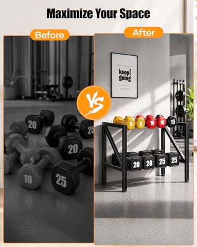 FHXZH Dumbbell Rack Stand Only - Weight Rack for Home Gym - color: Black-Small