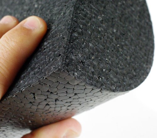 Black High Density Foam Rollers - Extra Firm - 6" x 36" HALF Round (Semi-Circle; "D" Shape)