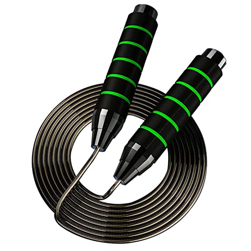 Weighted Jump Rope For Women Men, Workout Speed Jump Skipping For Kids With 2 Bearing,PVC Adjustable Jump Rope For Boxing exercise fitness professional,Black Red Athletic heavy Jump Rope