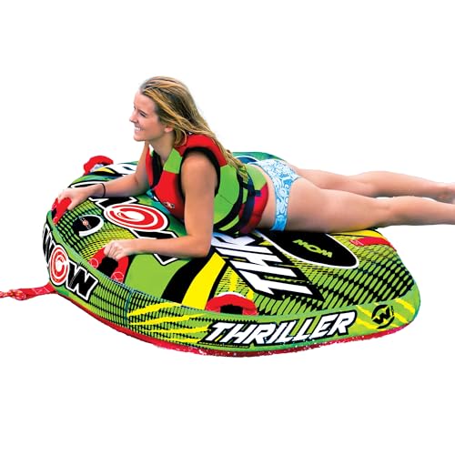 Wow Sports Thriller Towable Deck Tube for Boating Adults, Tubing Boat Inflatable for Water Sports - size: 1 person