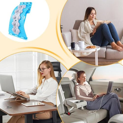 Lumbar Support Board, Back Stretcher, 4 Level Adjustable Lumbar Stretching Device for Scoliosis, Home Back Massager, for Shoulder Neck Spinal Workout Board Yoga Home Gym Sleeping Sitting Slouching