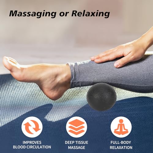 Plantar Fasciitis Relief,Foot Roller Massager,Massage Lacrosse Ball,Spiky Ball Therapy Set for Relieve Plantar Fasciitis,Foot Arch and Heel Pain,Neuropathy Pain Relief Feet,Deep Tissue Muscle Massage