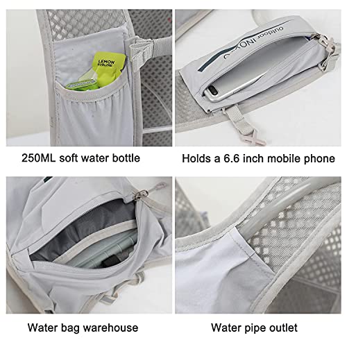 INOXTO Running Hydration Vest Backpack,Lightweight Insulated Pack with 1.5L Water Bladder Bag Daypack for Hiking Trail Running Cycling Race Marathon for Women Men