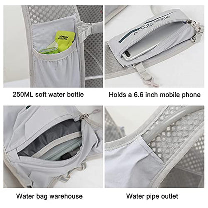 INOXTO Running Hydration Vest Backpack,Lightweight Insulated Pack with 1.5L Water Bladder Bag Daypack for Hiking Trail Running Cycling Race Marathon for Women Men