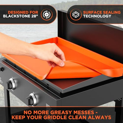 28" Silicone Griddle Mat for Blackstone 28 Inch Grill, Heavy Duty Food Grade Silicone Griddle Cover, Protect Your Grill from Dirt & Rust All Year Round - size: 28" x 18.1" x 2"