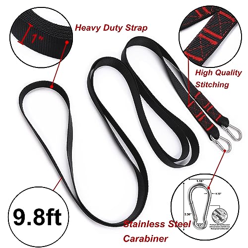2 Pcs 9.8FT Sled Harness Pulling Straps, Sled Tire Harness Attachment for Football Running Sprinting Resistance Speed Agility Training
