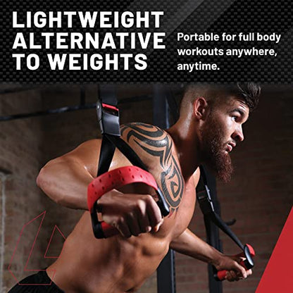 Lifeline Jungle Gym XT Body Weight Suspension Trainer System – Patented Split Anchor, Full-Body Workout, Lightweight Home Suspension Training Kit for Home Gym, Workout Equipment