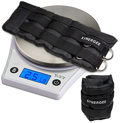 Synergee Comfort Fit Adjustable Ankle/Wrist Weights (Set of 2). Available in 5lb, 10lb & 20lbs. One Size Fits All. - color: a) 5 lbs - 2.5 lbs per side