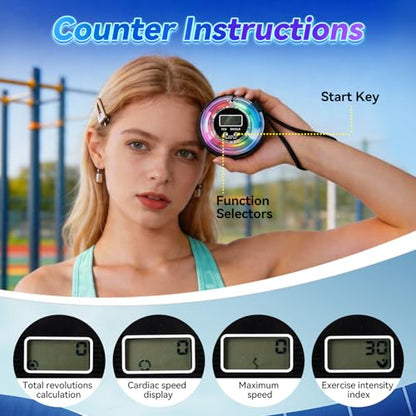 Torque Ball Hand Exerciser, Gyro Ball Wrist Strengthener for Seniors, Spin Grip Strength Trainer, Auto Start Spinner Torqueball with Counter for Forearm Strengthening
