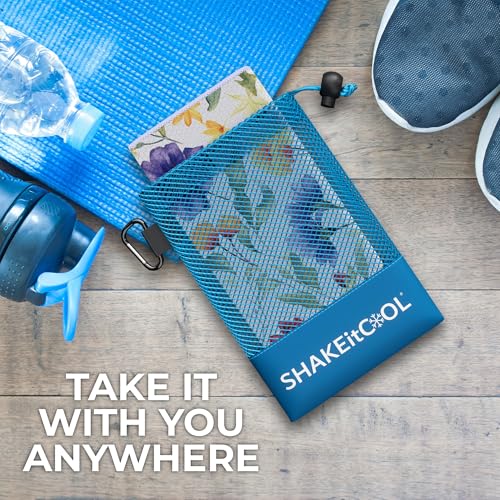 Extended Size Cooling Towel – Be Cool in Style - Heat Relief, Soft, Lightweight, Sun Protection, Easy Clean - Perfect for Biking, Hiking, Running, Yoga, Golf, Gardening - Summer Flower M - color: Summer Flower