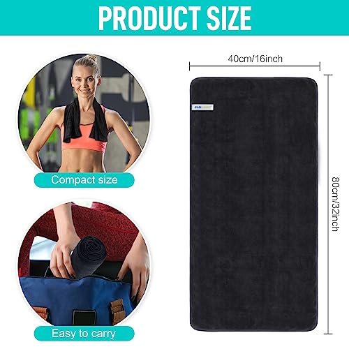 Microfiber Gym Towels Super Absorbent Compact Travel Workout Towel Quick Dry Camping Sweat Towel for Sports Beach Swimming Backpacking Hiking and Yoga Men Women 16 Inch X 32 Inch
