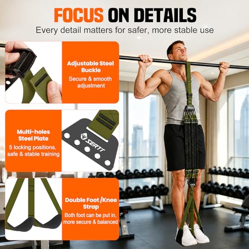 Adjustable Pull Up Assistance Band, Heavy Duty Assisted Pull Up Bands Support 375lbs, Upgrade Pull Up Bar Resistance Band for Assist Pullup Home Gym Strength Training
