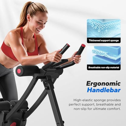 MERACH Ab Machine, Adjustable Ab Trainer Machine, AB Workout Equipment for Home Gym, Independent Dual Tracks for Mountain Climber, Foldable for Home Exercise, Load Capacity 440 LBS
